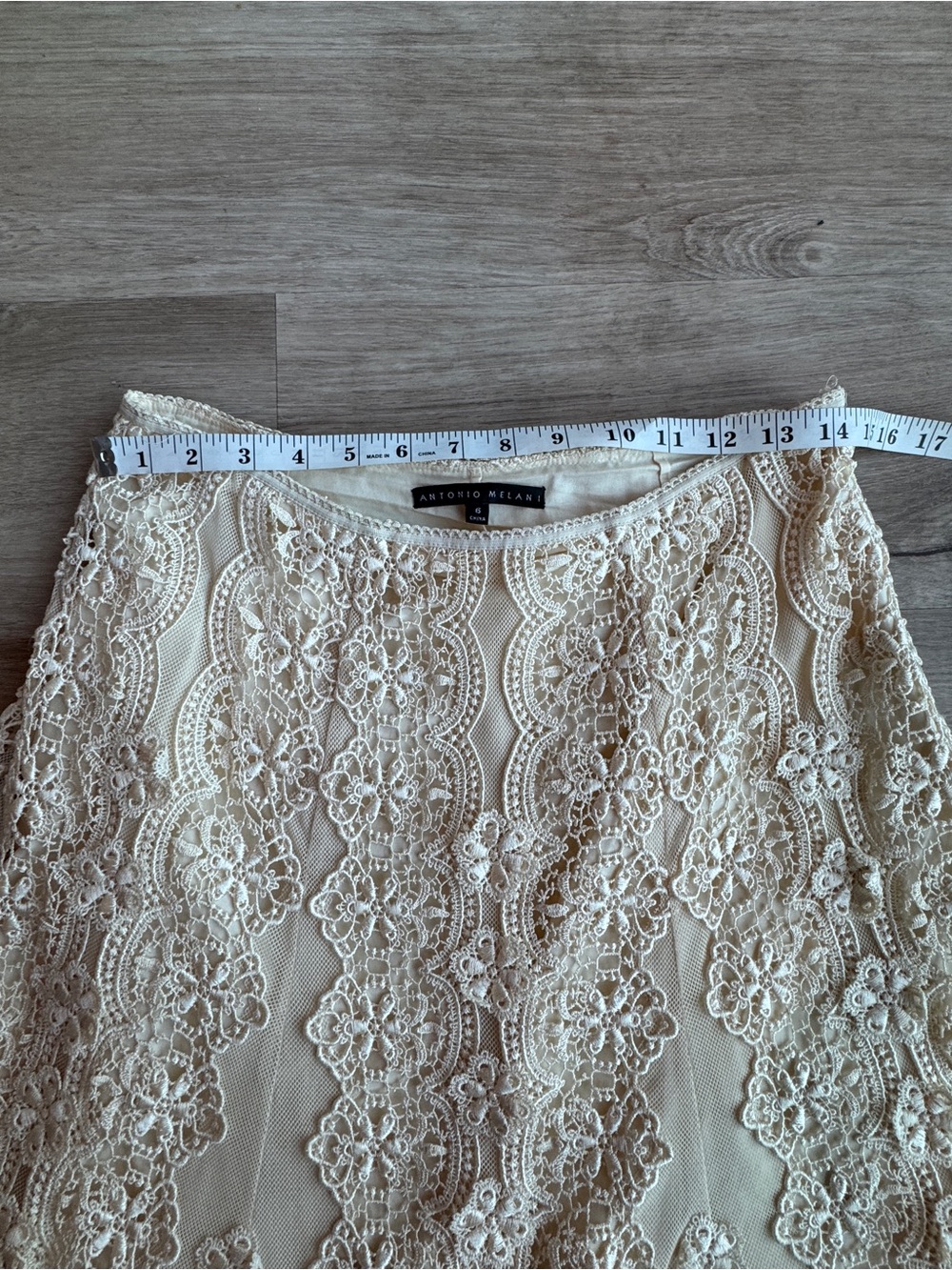 Antonio Melani Vintage Crocheted Cottagecore Skirt Sz 6 - Picture 3 of 7